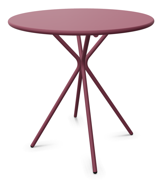 Brunner CRONA STEEL Bistrotisch Outdoor, Gestell: Black cherry, Dimension: D 72 x H 72.5 cm