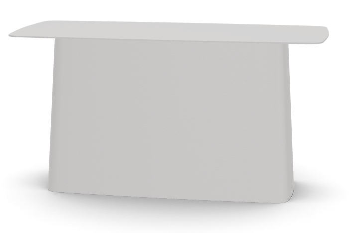 Vitra METAL SIDE TABLE Beistelltisch Outdoor, Struktur: B 70 x T 31.5 x H 35.5 cm, soft light pulverbeschichtet (Feinstruktur)