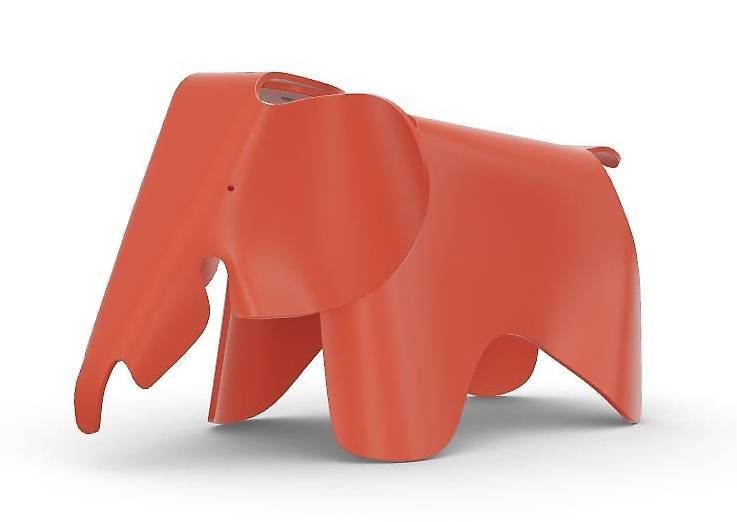 Original Vitra Elephant, rot, mit kleinem Mängel