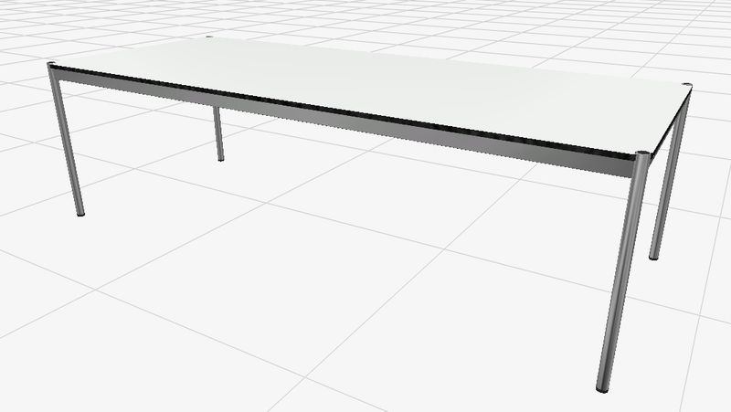 USM Haller Tisch 250x100, KH perlgrau, Occasion