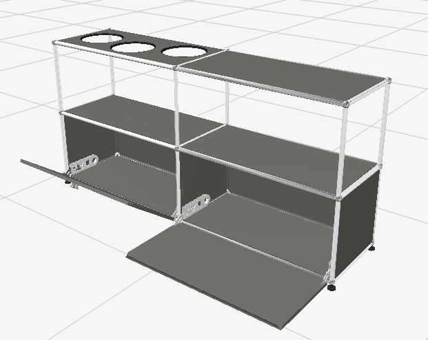 ​USM Sideboard, mittelgrau, NEU