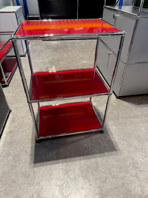 kleines USM Regal, rubinrot, Ausstellungsmodel