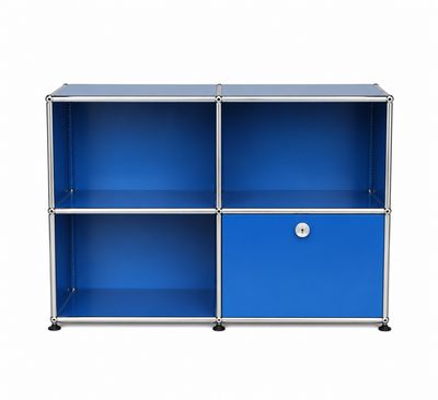 USM E Regal mit Klappe, enzianblau, gebraucht USM E Regal mit Klappe, enzianblau, gebraucht