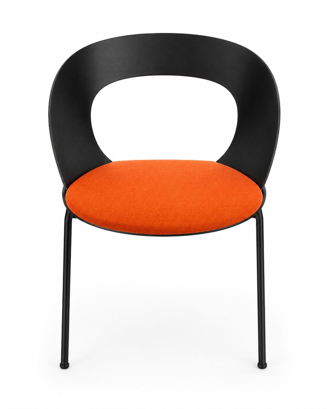 BRUNNER Stapelstuhl Mod. 8814, schwarz/orange, Ausstellungsmodell