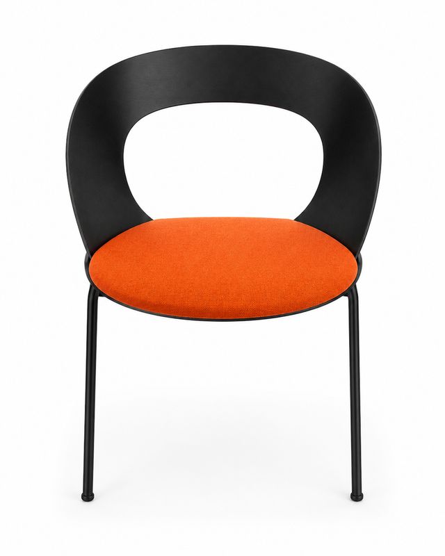 BRUNNER Stapelstuhl Mod. 8814, schwarz/orange, Ausstellungsmodell BRUNNER Stapelstuhl Mod. 8814, schwarz/orange, Ausstellungsmodell
