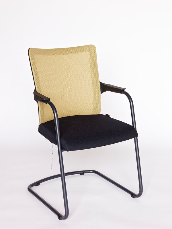 SITAG Freischwinger Stuhl, Ego, schwarz/beige, Ausstellungsmodell