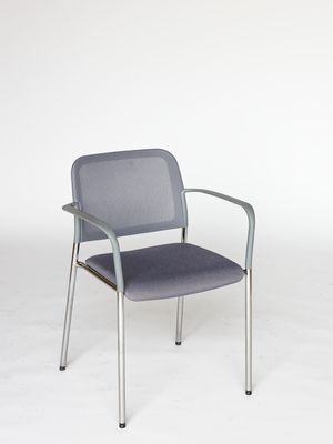 Besprechung- /Besucherstuhl, grau, gebraucht