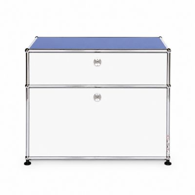 USM Kommode, enzianblau/weiss, Ausstellungsmodell USM Kommode, enzianblau/weiss, Ausstellungsmodell