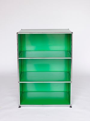USM Regal mit Beleuchtung, grün, Ausstellungsmodell