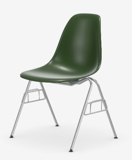 VITRA Plastic Side Chair DSS N, grün, gebraucht