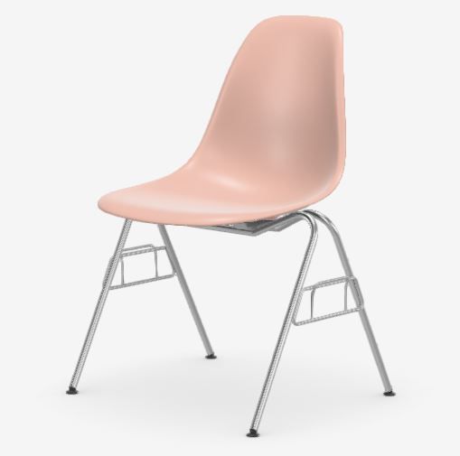 VITRA Plastic Side Chair DSS N, rosé, gebraucht