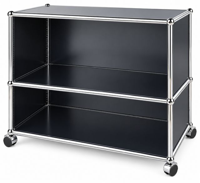 USM Regal auf Rollen, schwarz, gebraucht USM Regal auf Rollen, schwarz, gebraucht