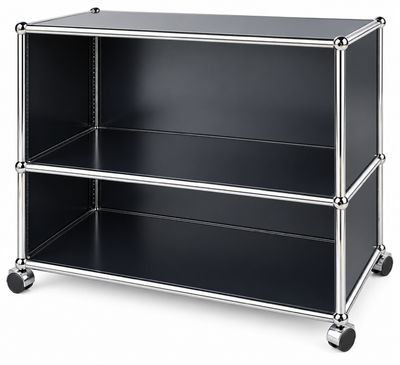 USM Regal auf Rollen, schwarz, gebraucht USM Regal auf Rollen, schwarz, gebraucht