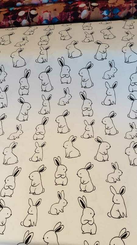 Stretch Cotton Jersey Fabric Qjutie Kids Collection Baby Bunnies