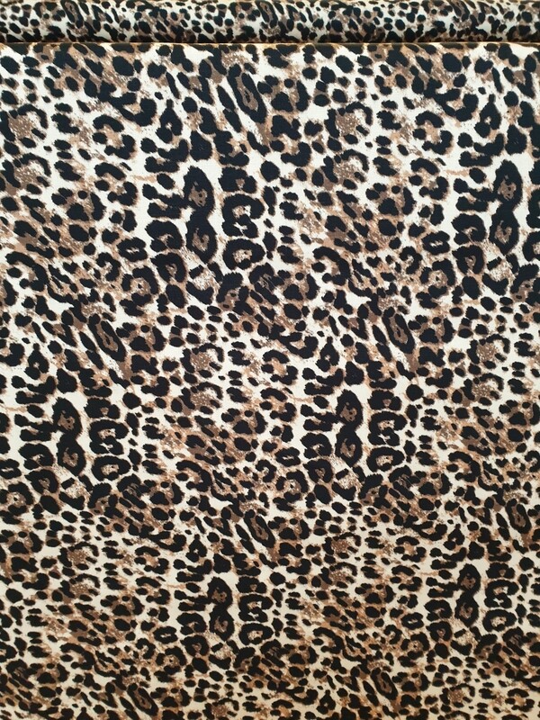 Animal  Print Cotton Spandex Leopard dress fabric 