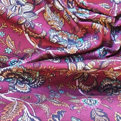 Ponte Roma Polyester Viscose Country Flowers print in 2 colourways