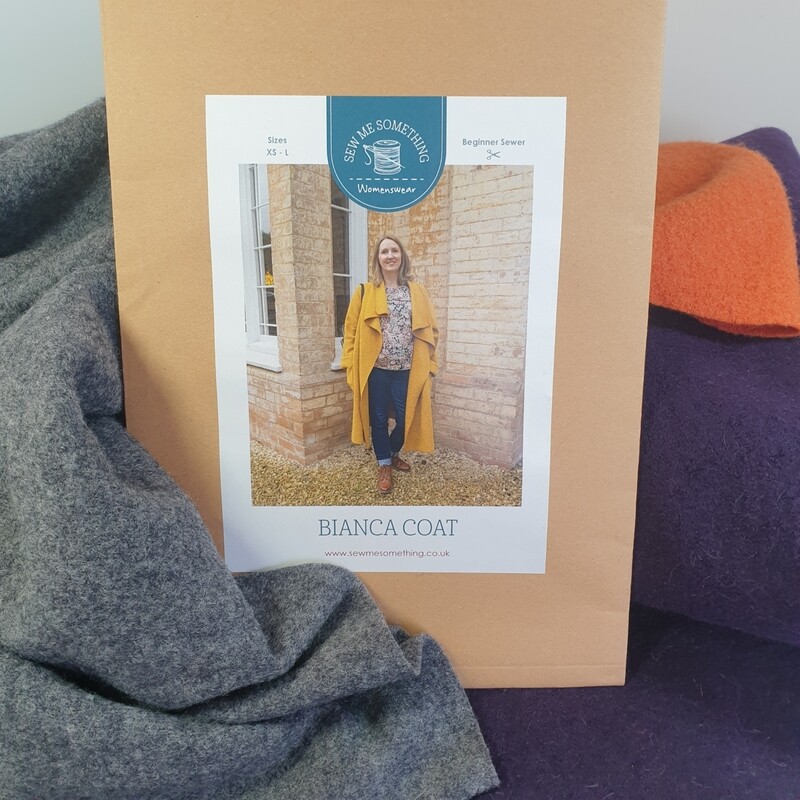  Boiled Wool Blanket Coat Sewing  Kit Bianca 