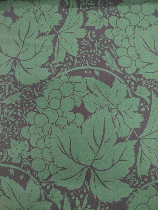  Green Viscose Crepe dress fabric  Grapes design print.