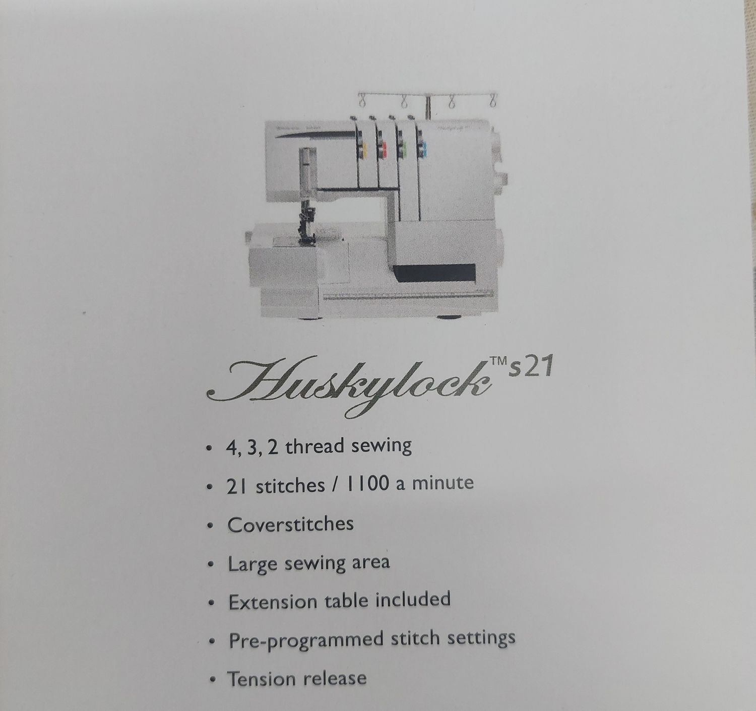 Husqvarna Viking s21 Huskylock COVERLOCK Combi Overlocker