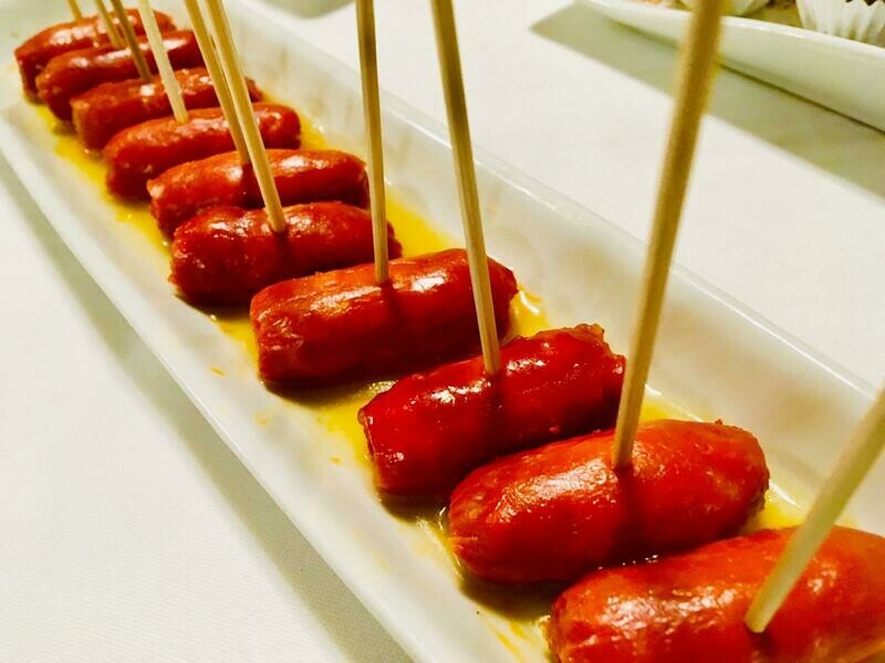 Choricitos al vino blanco