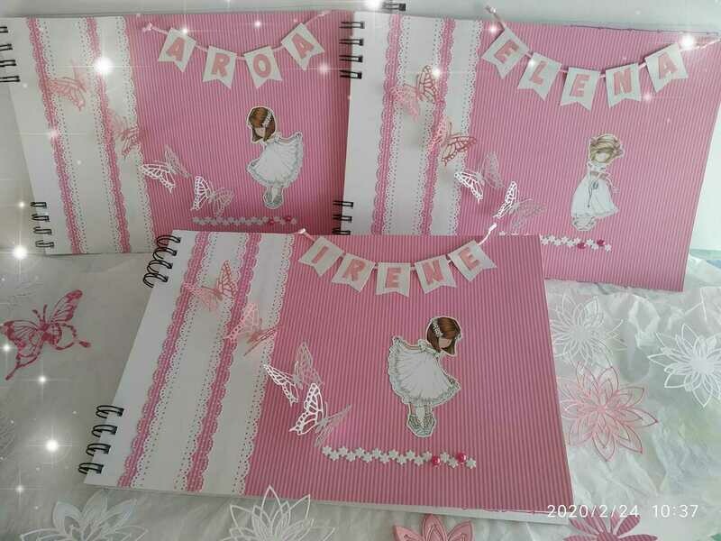 Libro de firmas artesano para comunión