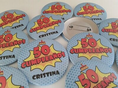 Chapas para un cumple molón
