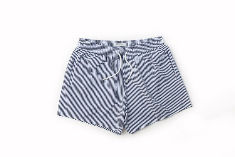 Orio style Swim short Stripes White Blue