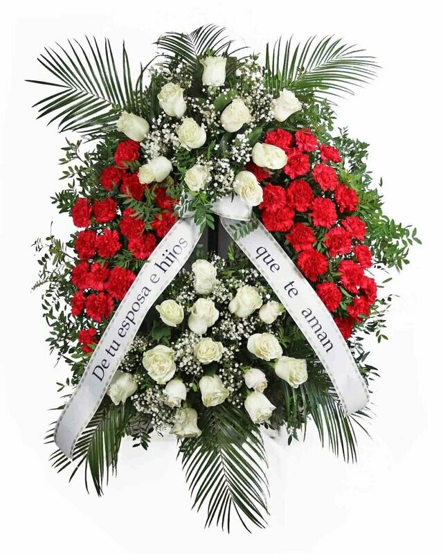 Corona rosas i claveles