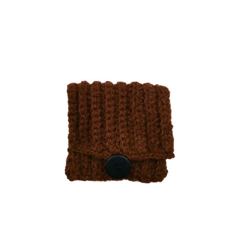 Pochette en laine d'alpaga brune (Ally)