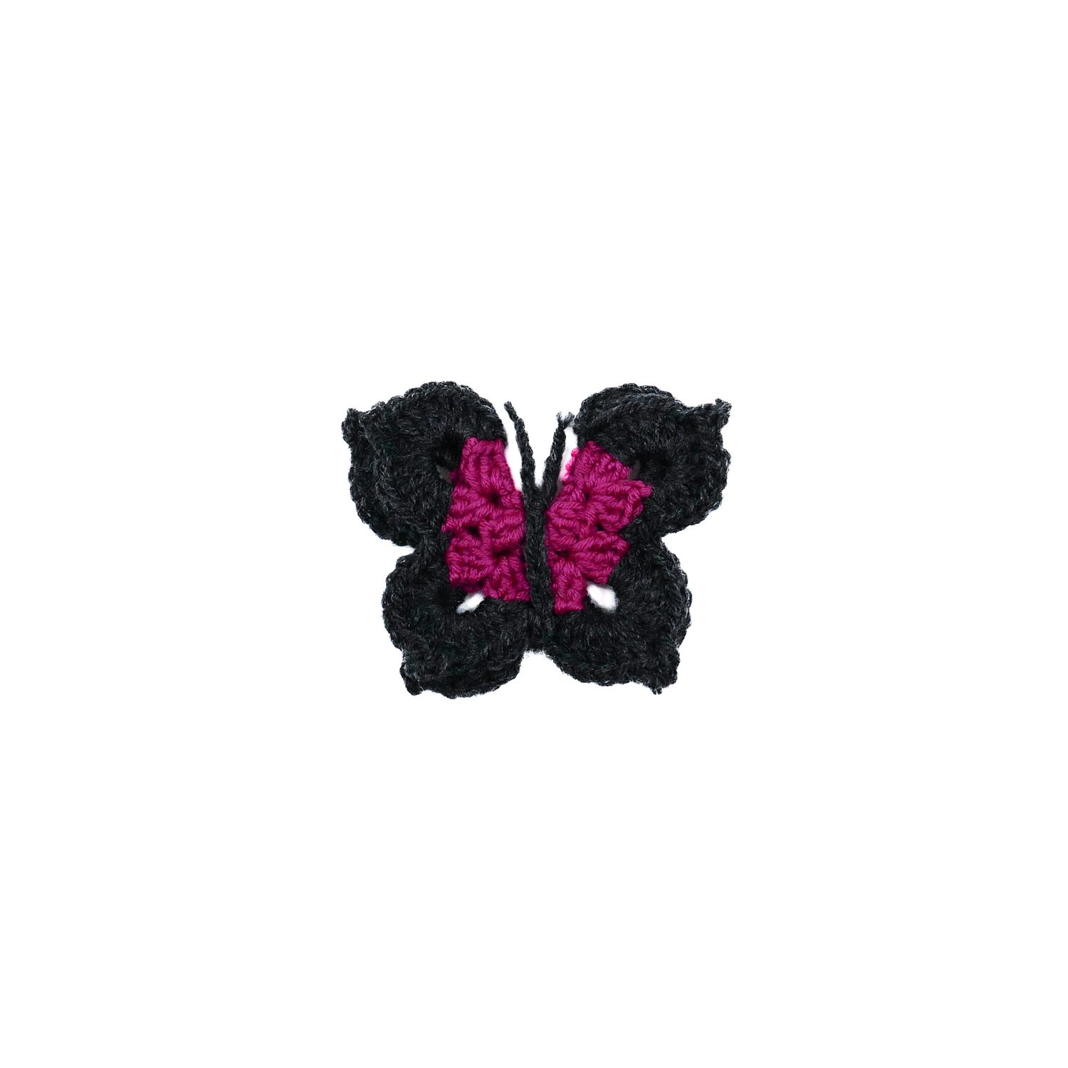 Papillon en coton gris foncé et rose