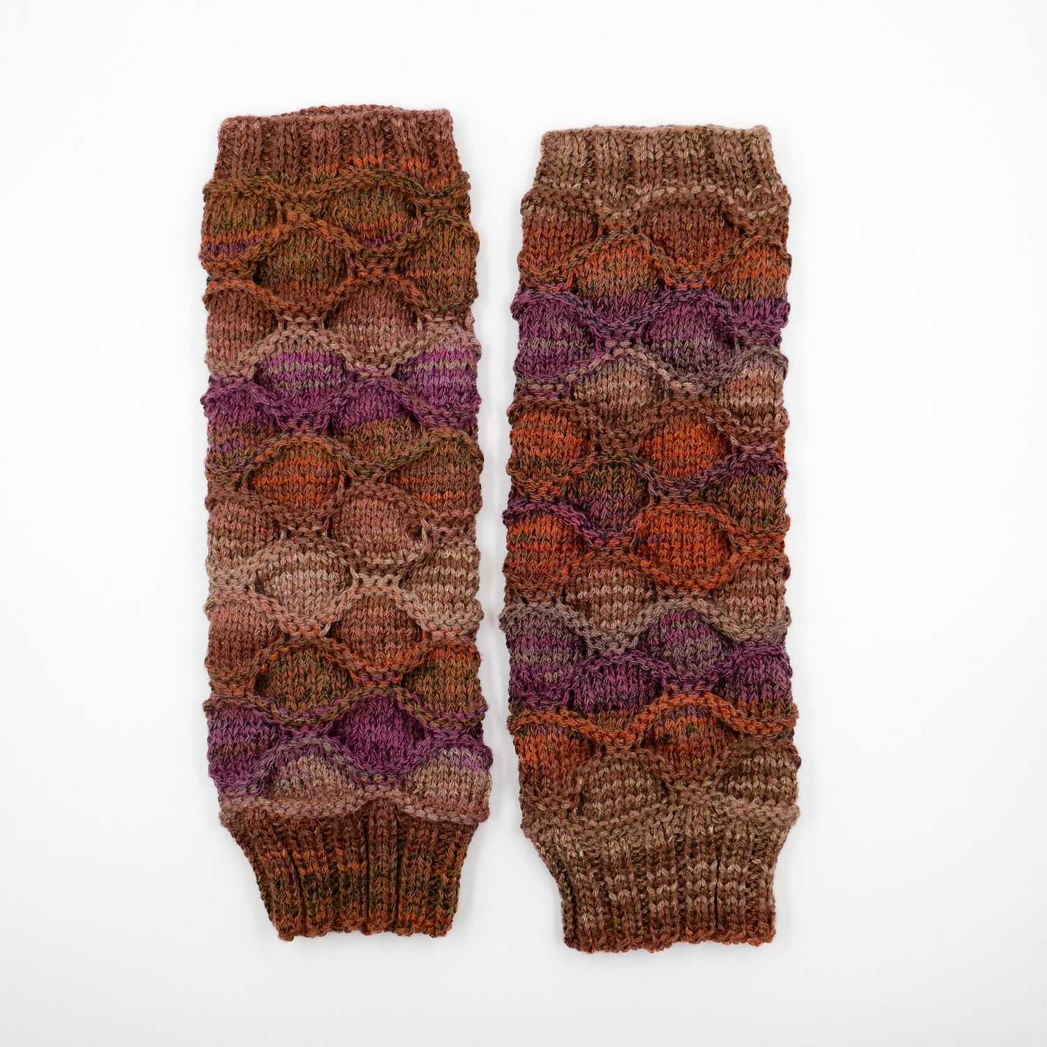 Mitaine multicolore avec dessin en losange