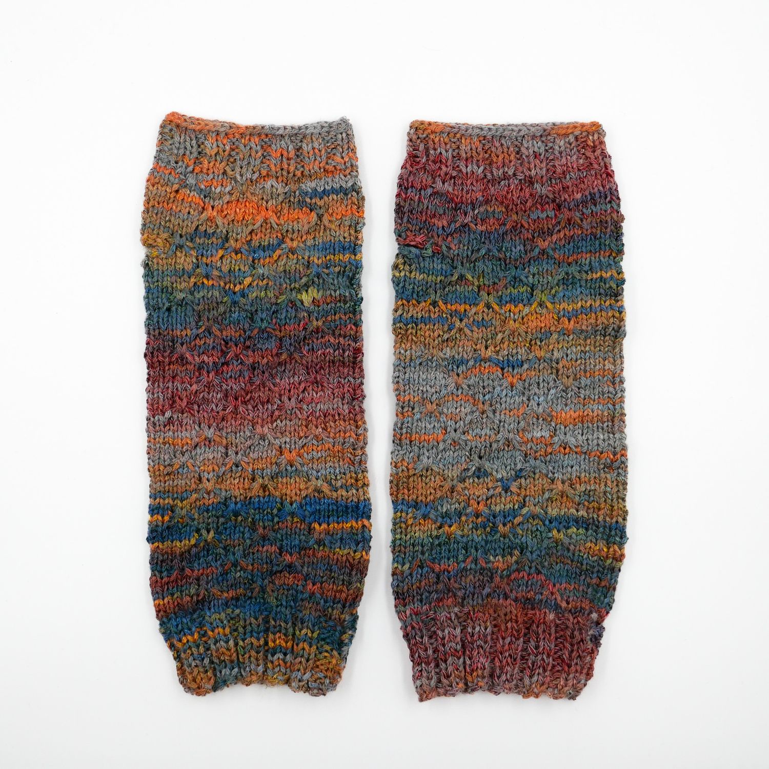Mitaine tricotée multicolore