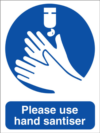 Social Distance Wash Hands Sticker 200mm x 150mm