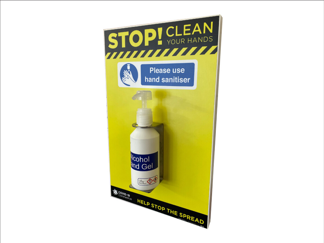 Small Indoor wall mount hand sanitiser station