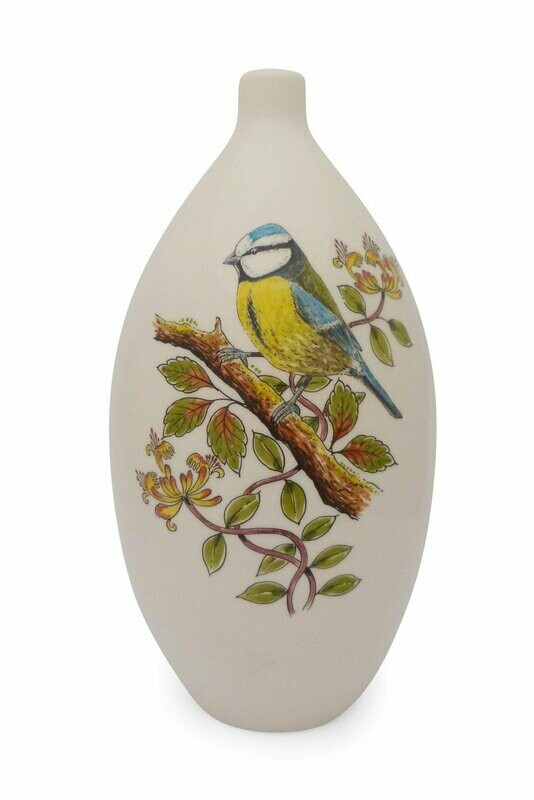 Urn "Pimpelmeesje" (urn PU-3) hand beschilderd