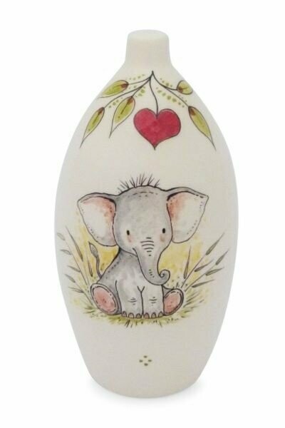 Urn Kinderurn "Olifant" (vaasurn PU-3) hand beschilderd
