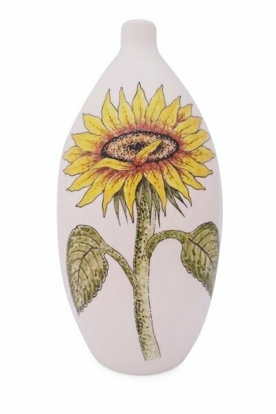 Urn "Zonnebloem" (model PU-3) hand beschilderd