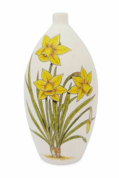 Urn "Narcissen" (model PU-3) hand beschilderd