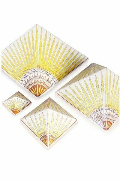 Urn "Zon" (piramide urn) hand beschilderd