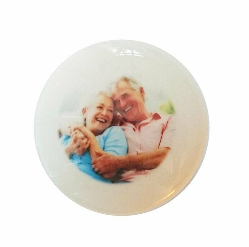 Urnschaal mini foto-urn -  urnschaal mini leverbaar in Ø 8 cm of  Ø 15 cm met persoonlijke foto
