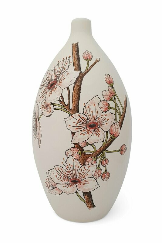 Urn "Kersenbloesem" (model PU-3) hand beschilderd