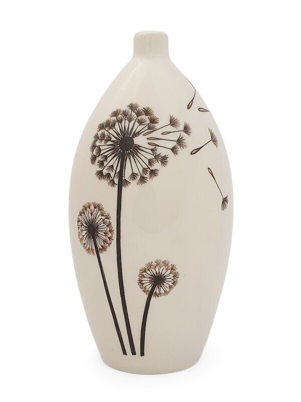 Urn "Paardenbloempluis" (model PU-3) hand beschilderd