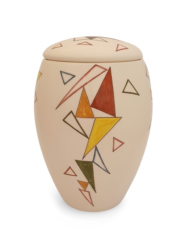 Urn "Mozaiek" (model PU-2) hand beschilderd