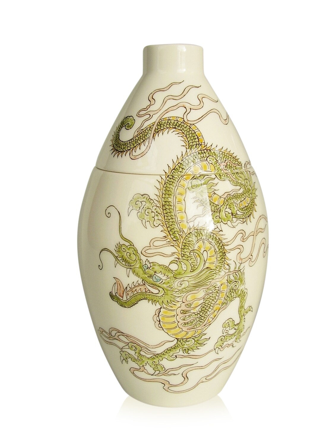 Urn "Chinese Draak" (model PU-3) hand beschilderd