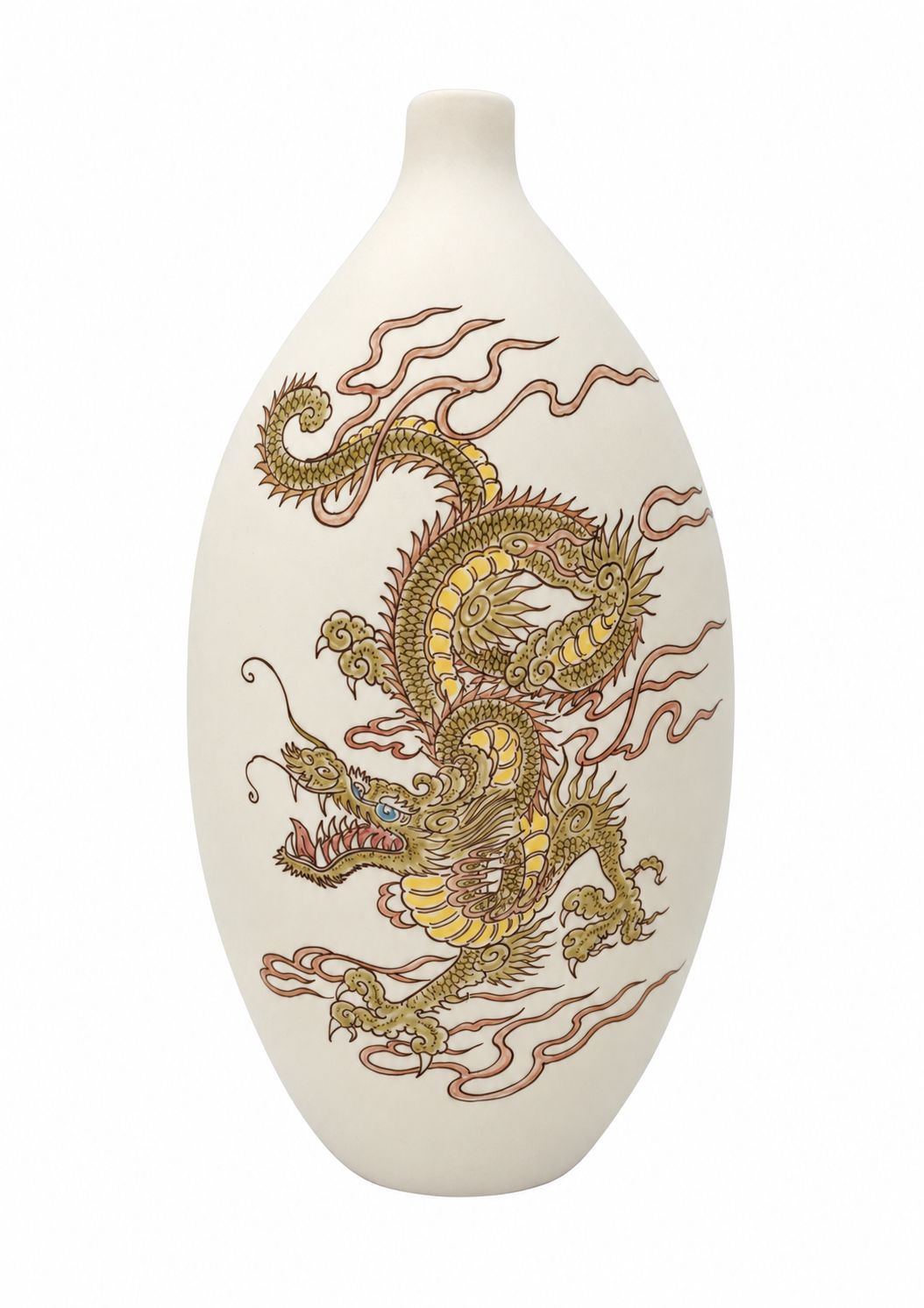 Urn "Chinese Draak" (model PU-3) hand beschilderd