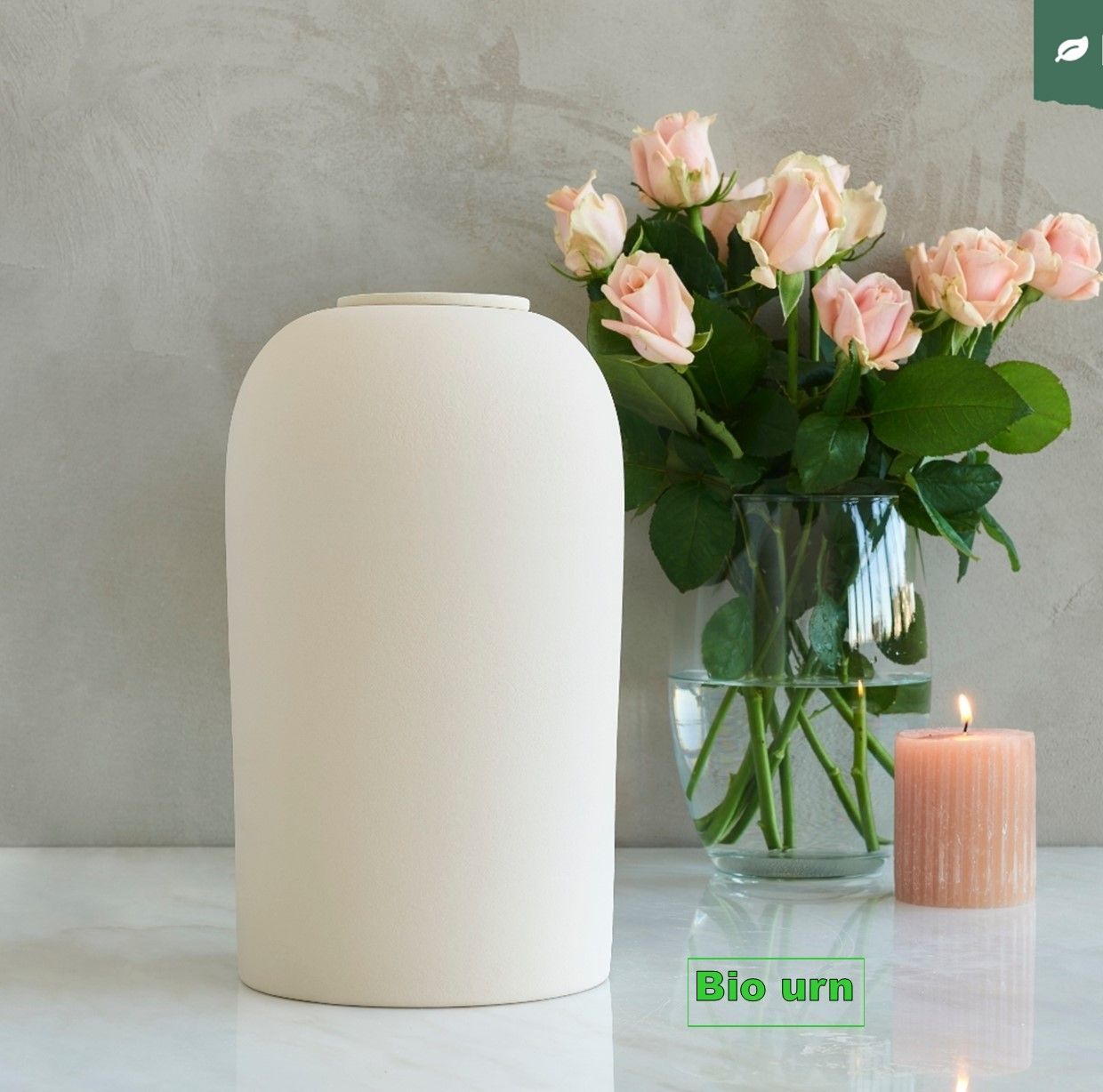 Biologische urn model PELION  licht beige - E-533-L