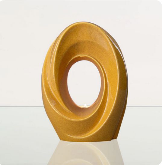 Kleurglazuur urn model Kleurglazuur urn model "De Passage" in kleur Oker Geel (inhoud 3.2 liter) - PLV-04