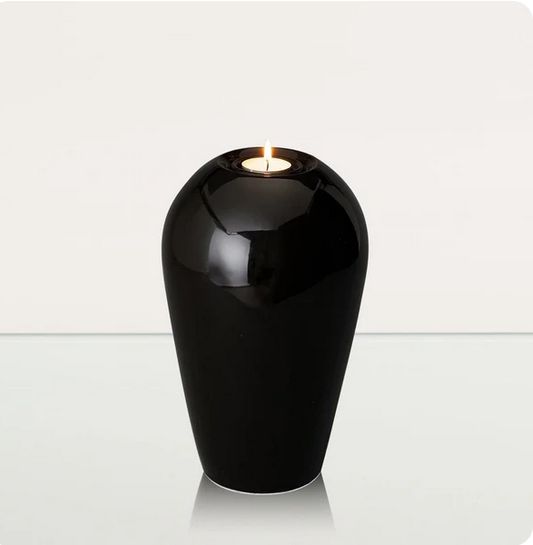 Kleurglazuur urn model "Serenity" in kleur Zwart (inhoud 3.3 liter) - PLV-21