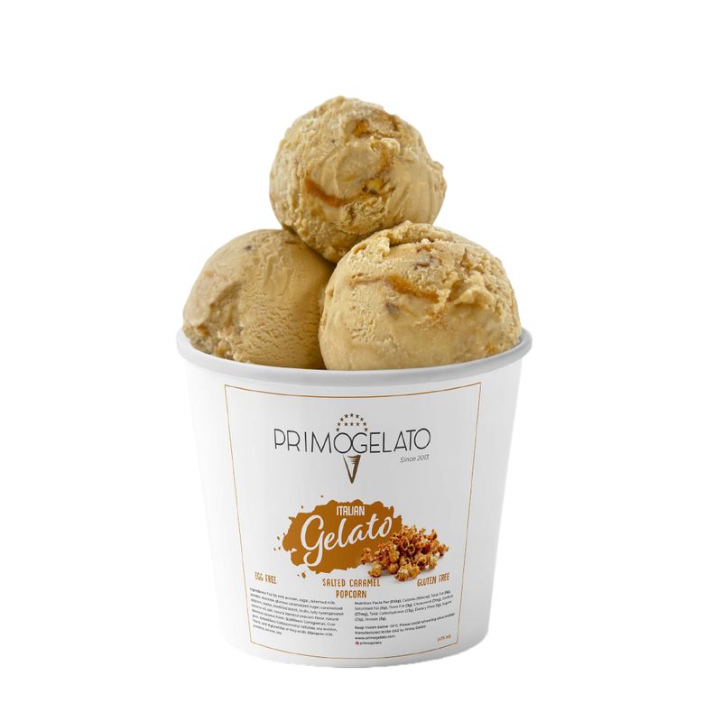 Salted Caramel Popcorn Gelato 475ml