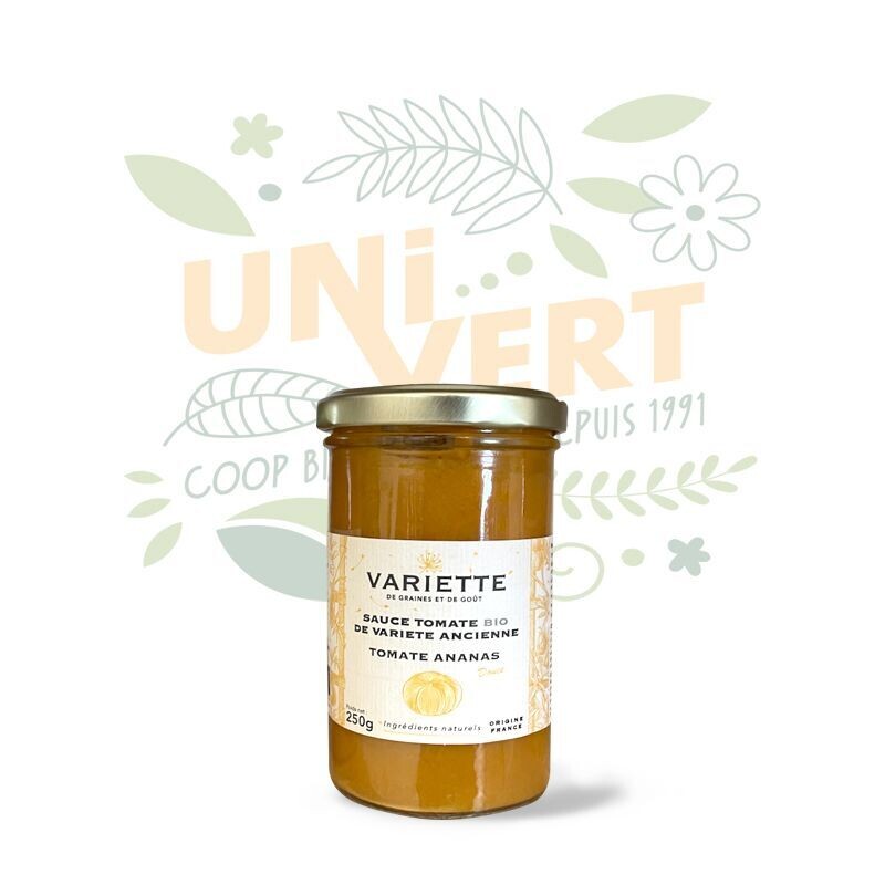 Sauce Tomate Ananas Bio - Le pot de 250gr